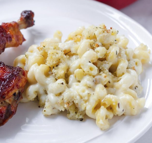 White Cheddar Mac and Cheese with Jalapeño Olive Oil